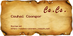 Csuhai Csongor névjegykártya