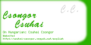 csongor csuhai business card